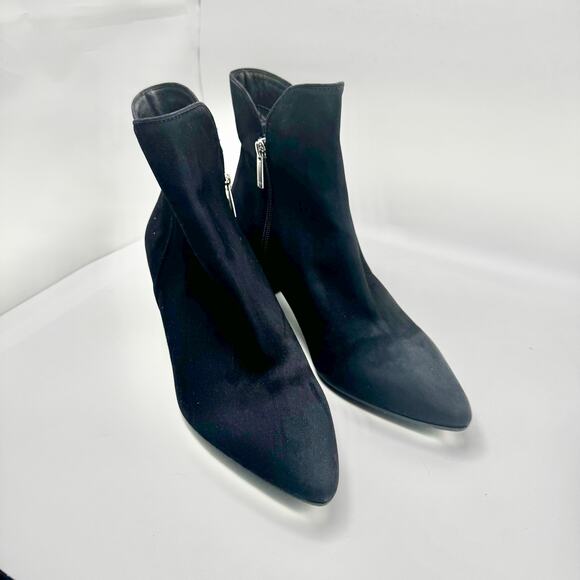 AQUATALIA WOMEN KAYLANI BLUE SUEDE OFFICE DRESS CUTOUT ANKLE BOOT 10.5 - Picture 8 of 12